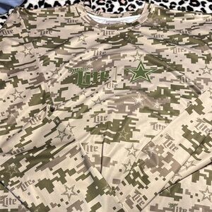 Lite Camo Long Sleeve Shirt with Star Design